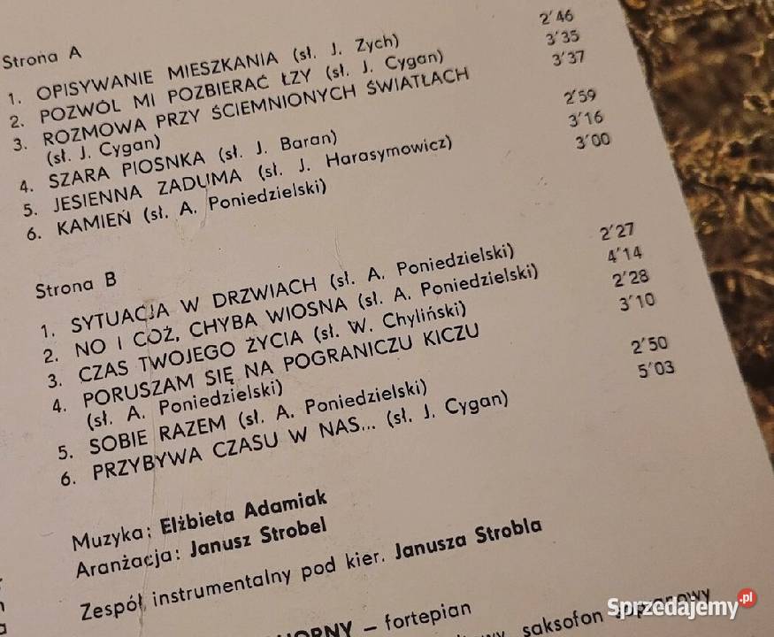 Elżbieta Adamiak płyta winylowa w stanie Płyty i kasety