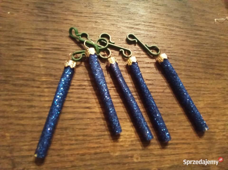 Sople brokatowe niebieskie PRL Warszawa