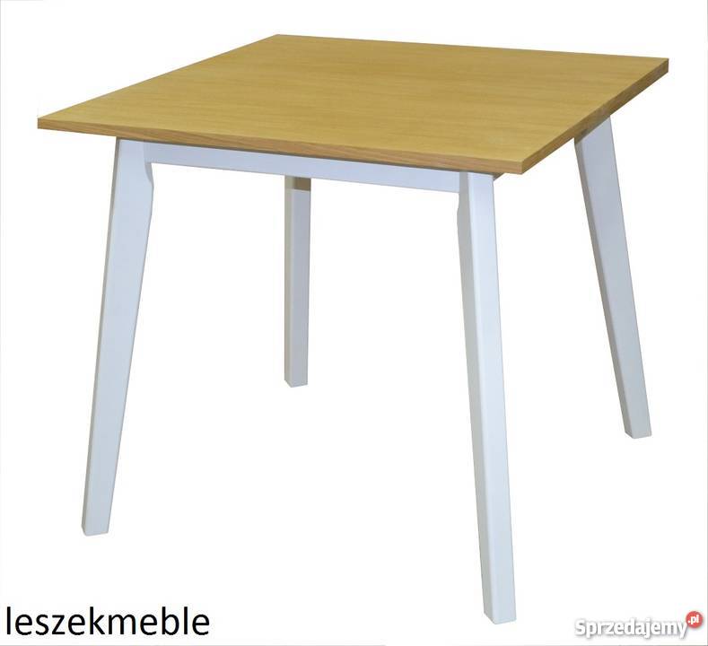 STÓŁ KWADRATOWY 80 80 BIAŁY STOLIK ŁAWA Tołkiny