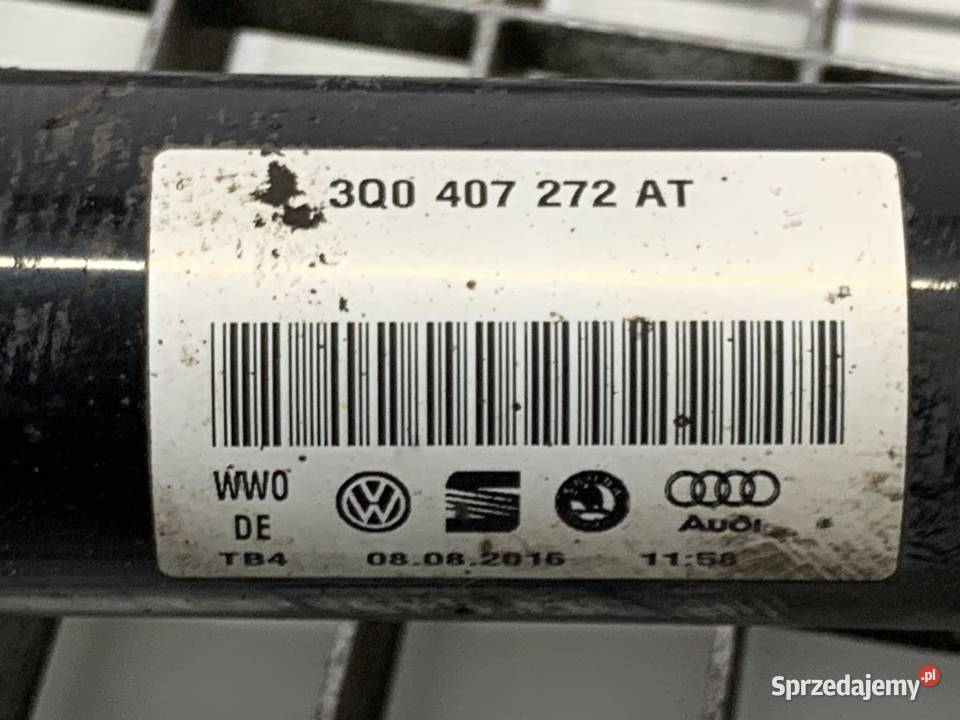 PÓŁOŚ PRAWY PRZÓD VW PASSAT B8 3Q0407272AT 20 Półosie