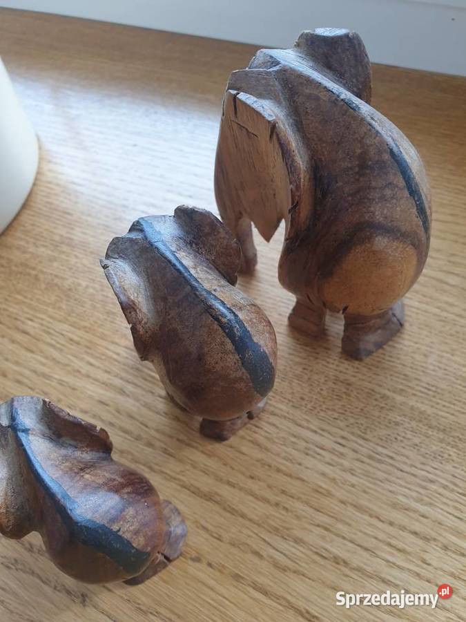Figurka drewno słoń 3 Pozostałe Radom