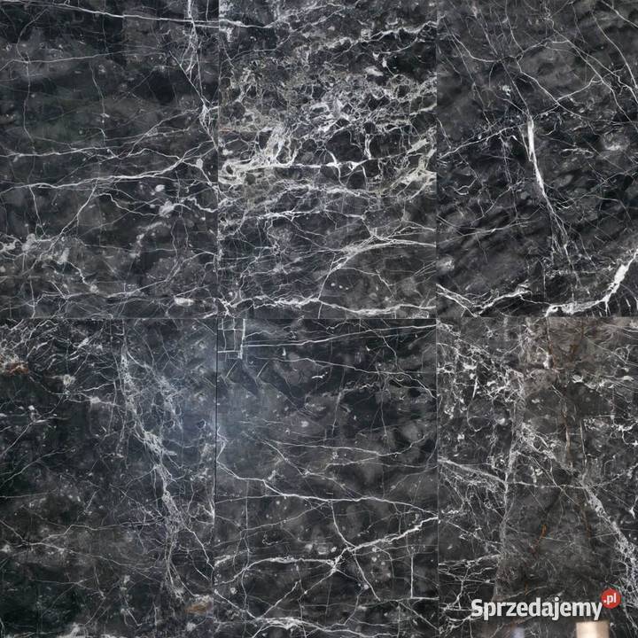 Płytki Marmur Tempesta Nera polerowany 61x406x12 Gdynia