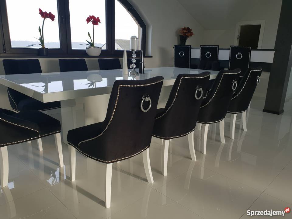 Pikowane hampton glamour krzesło z kołatką kujawsko-pomorskie