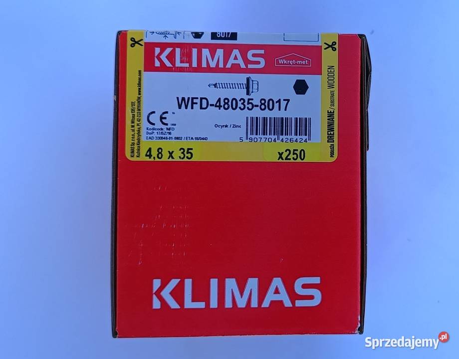 Wkręty farmerskie KLIMAS 48 x 35 mm brąz 8017 Pozostałe Dęblin