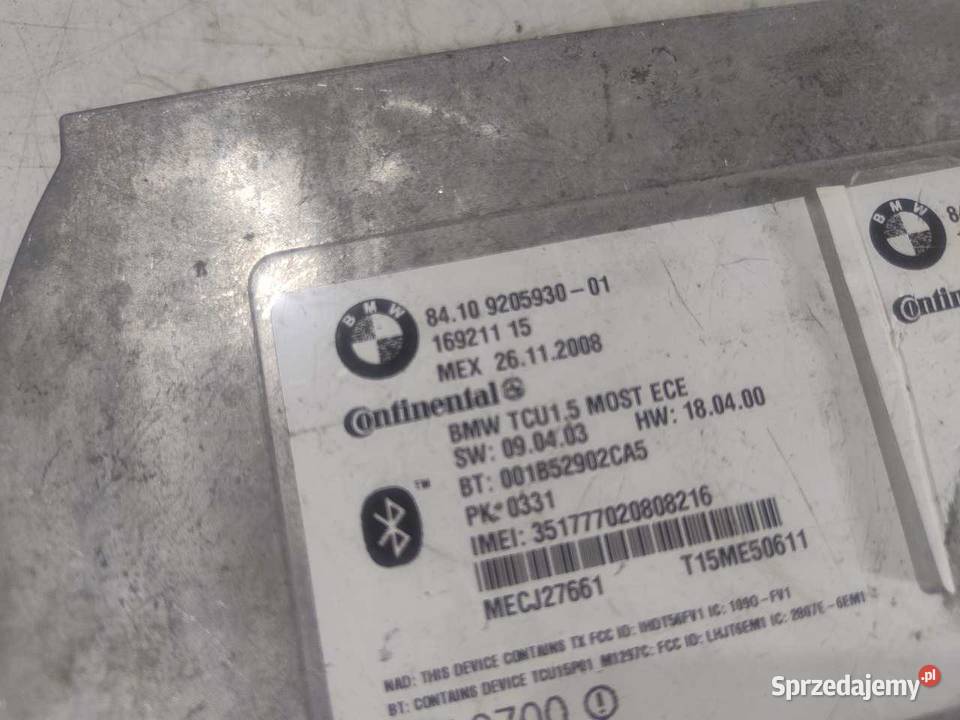 MODUŁ STEROWNIK BLUETOOTH BMW E60 E61 9205930
