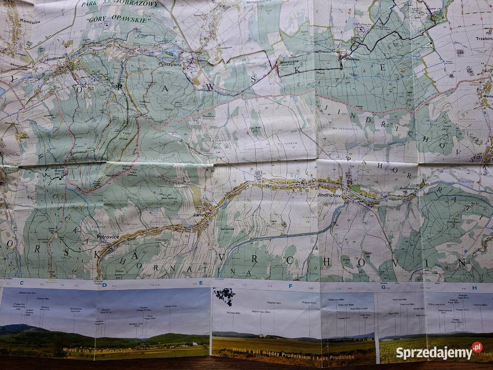 Park Krajobrazowy Góry Opawski 125 000 mapa Mapy i przewodniki