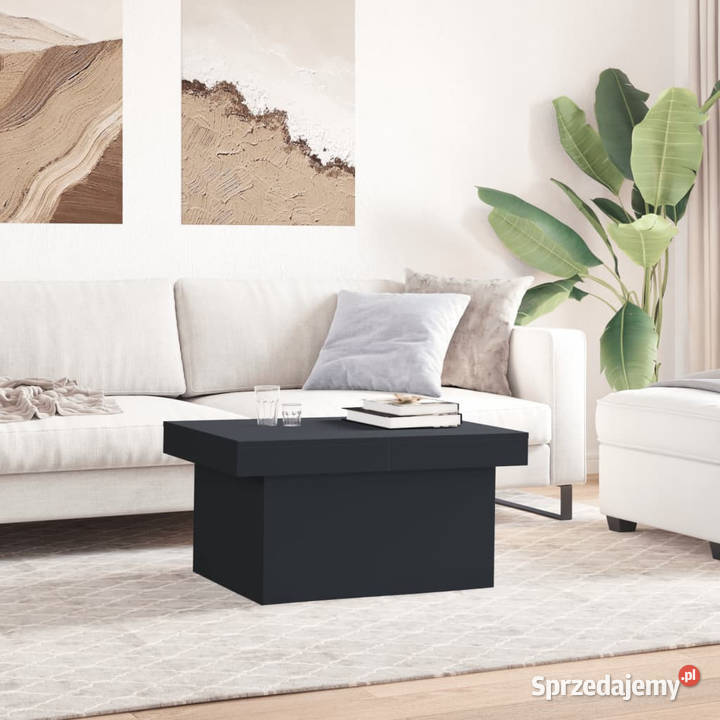 Stolik kawowy czarny 100x55x40 materiał Warszawa