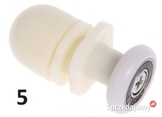 Rolka do kabiny prysznicowej mimośrodowa 20mm biały Zasłony prysznicowe