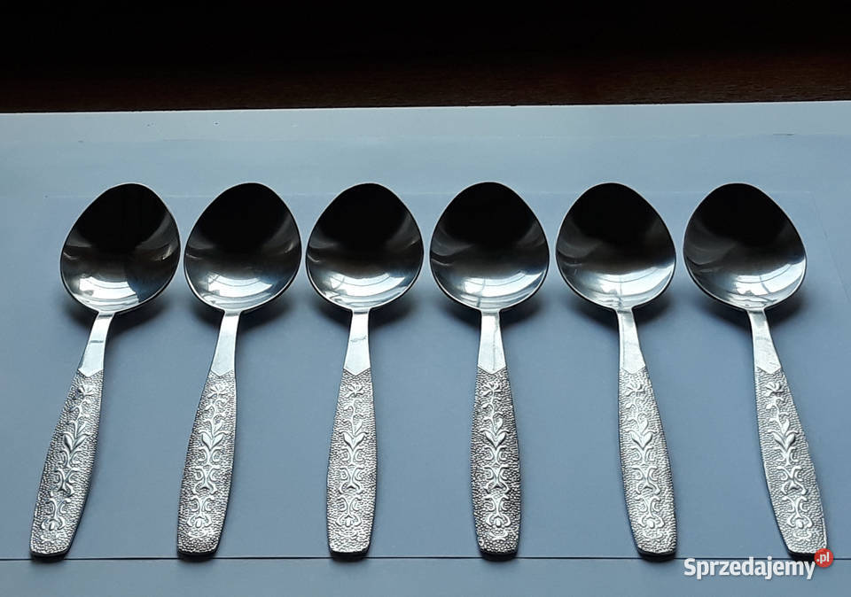 Łyżki obiadowe 2 ROŚLINNY Gerlach sztućce PRL śląskie