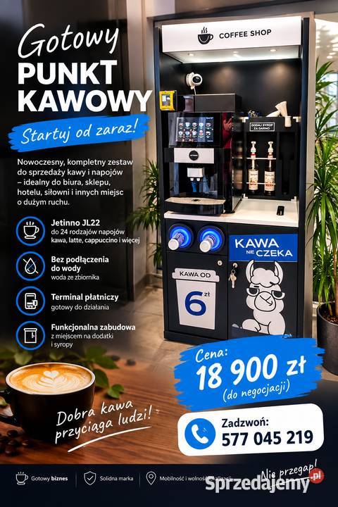 Kompletny zestaw vendingowy Jetinno JL22 szafka pomorskie Gdańsk sprzedam