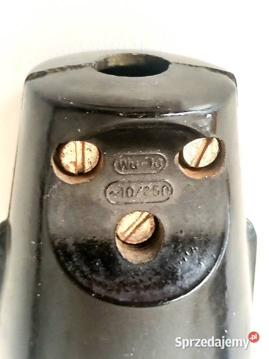Wtyczka bakelitowa Wu10 10A 250V z uziemieniem