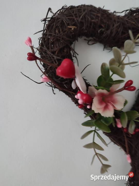 Wianek serce faszyna małe wielokolorowy Wianki