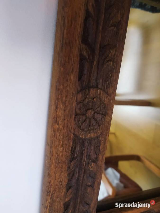 stare lustro dębowe w ramie szafie