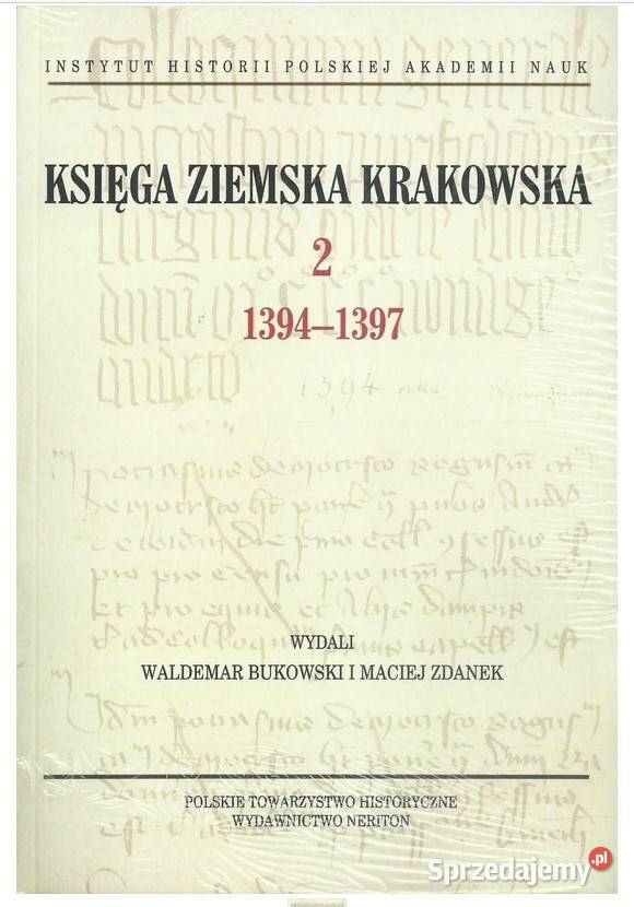Księga ziemska krakowska 2 13941397 Książki naukowe i popularnonaukowe Łódź sprzedam