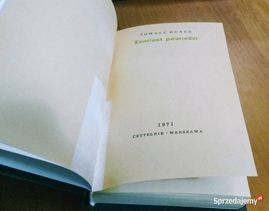 Zamiast powieści Tomasz Burek TWARDA Rok wydania 1971 pomorskie Gdańsk sprzedam