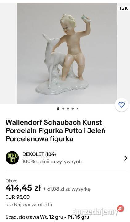 VINTAGE WALLENDORF NIEMCY PORCELANOWA FIGURKA Pabianice sprzedam