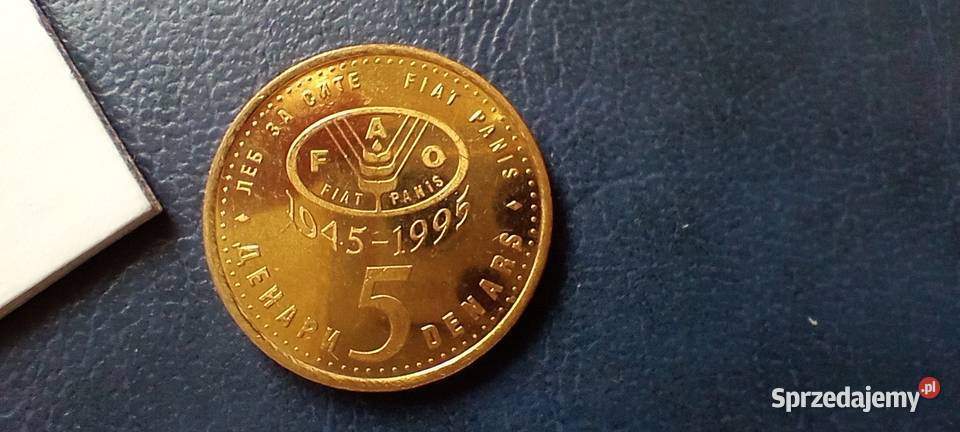 Stare monety 5 denarów 1995 FAO Macedonia sprzedam