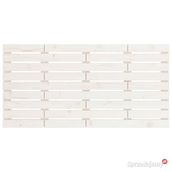 Wezgłowie łóżka białe 126x3x63 lite drewno Warszawa