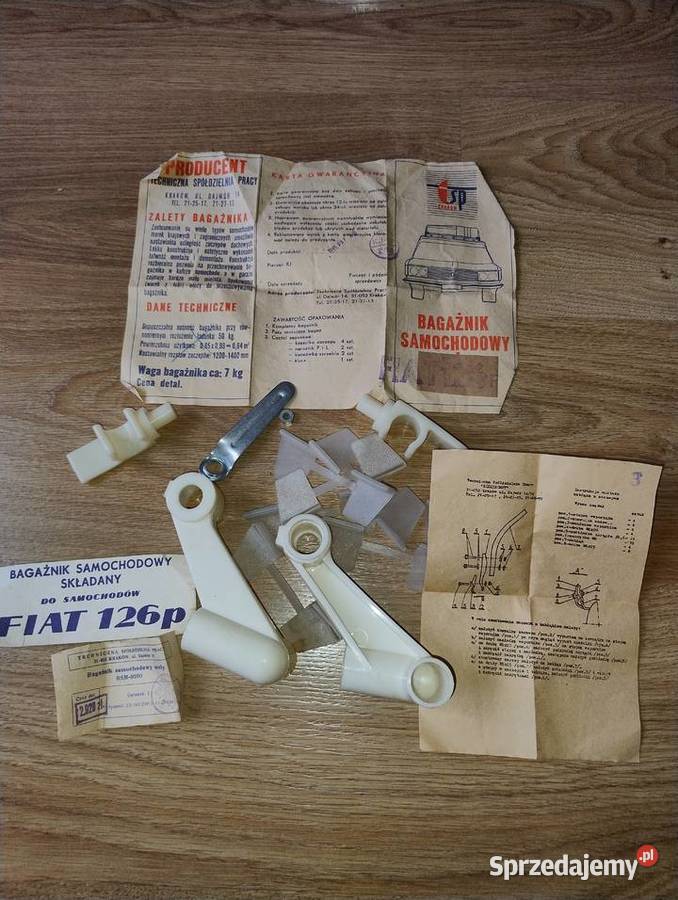 Fiat 126p bagażnik dachowy elementy Łazy
