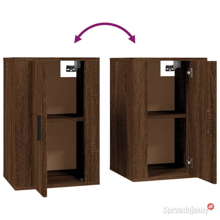 Zestaw 2 szafek pod TV brązowy dąb materiał Warszawa