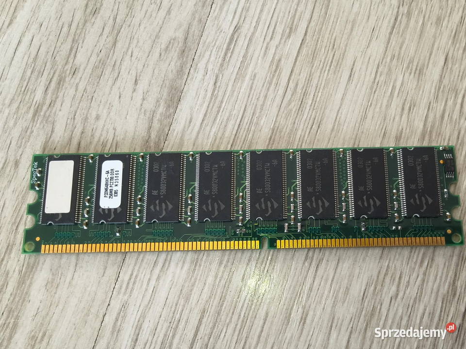 Kość pamięci SpecTek 256mb pc2700 ddr 333Mhz Topola Wielka