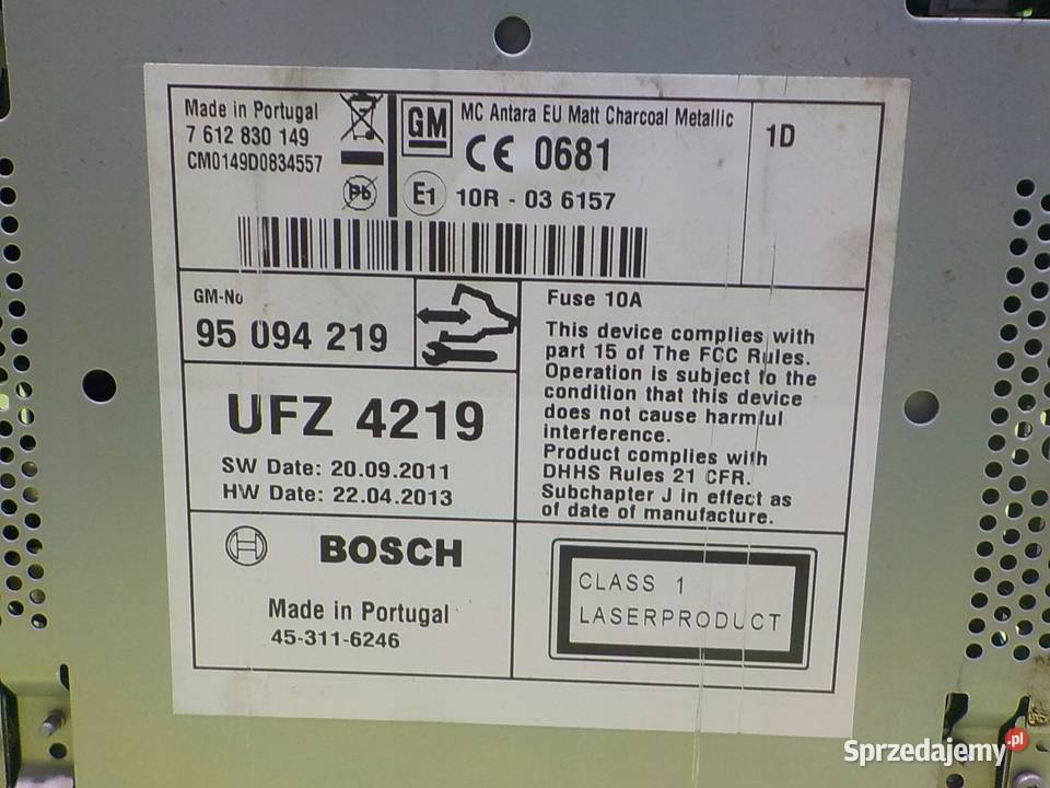 OPEL ANTARA LIFT 22 CDTI 13r radio CD 95094219 mazowieckie Suków