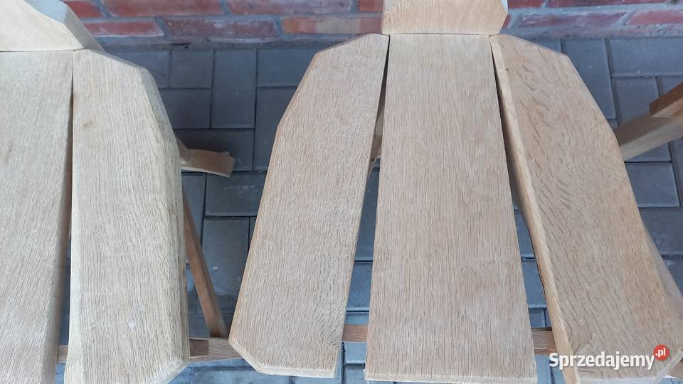 Krzesła dębowe drewniane 4 rustykalne twarde Gawroniec sprzedam