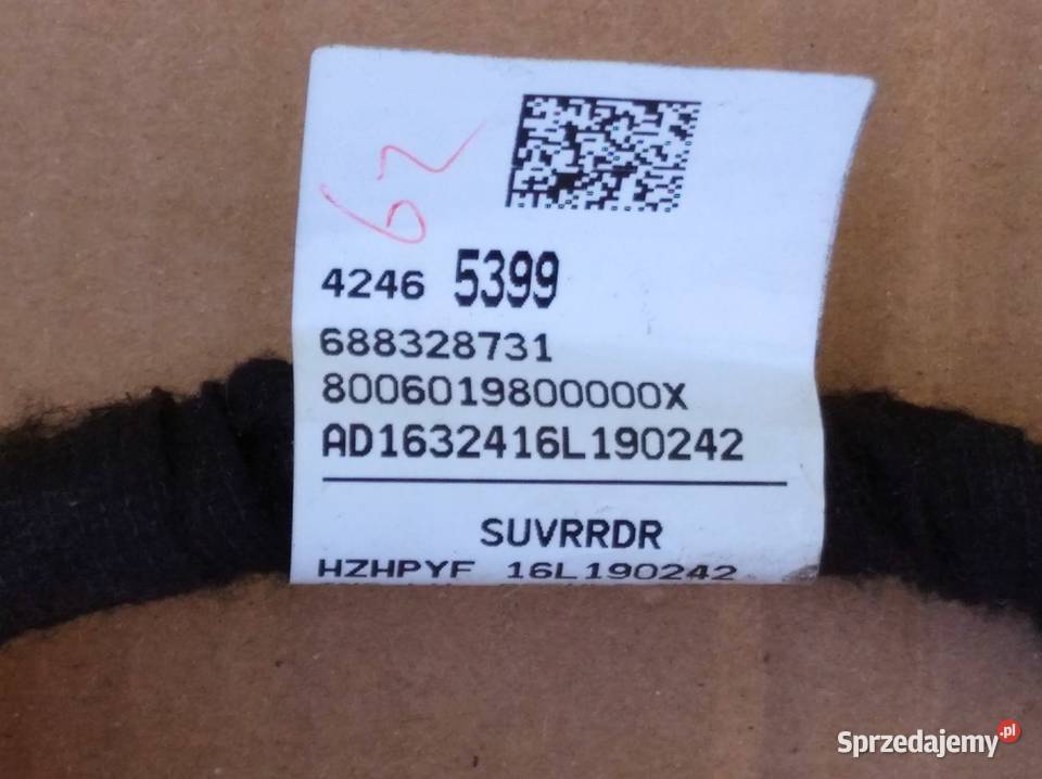 Opel Mokka instalacja wiązka lewych drzwi Jarocin