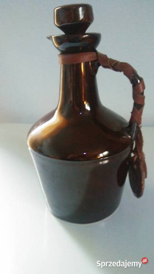 Stara karafka ceramiczna sygnowana Porcelana i szkło Łódź