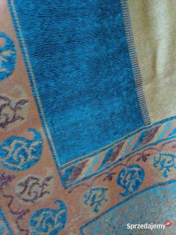 duży ciepły szal kolorowy Nowy Targ sprzedam