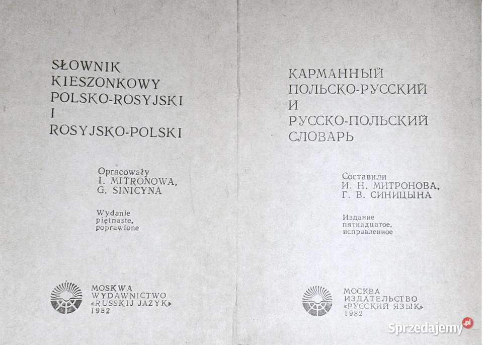 Słownik polsko rosyjski rosyjsko polski