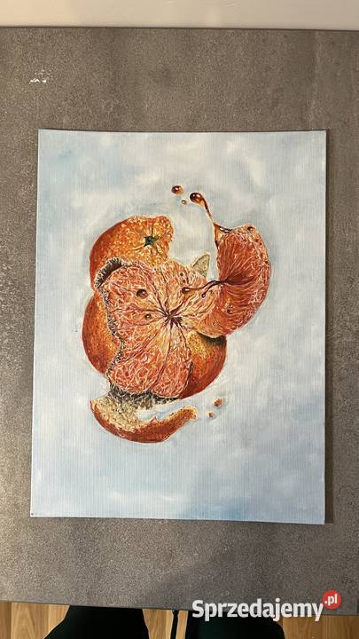 Pomarańcza w ruchuNowoczesny obraz olejny z Zielona Góra
