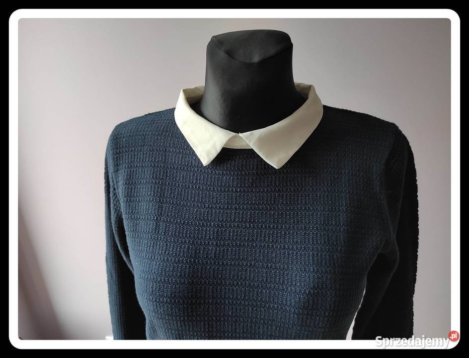 House Basic sweter bluzka ML granatowa z