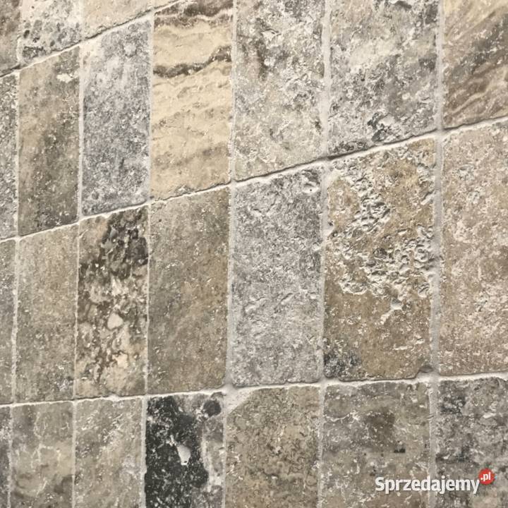 Płytki Trawertyn Silver Ash bębnowany 152x75x1 Gdynia