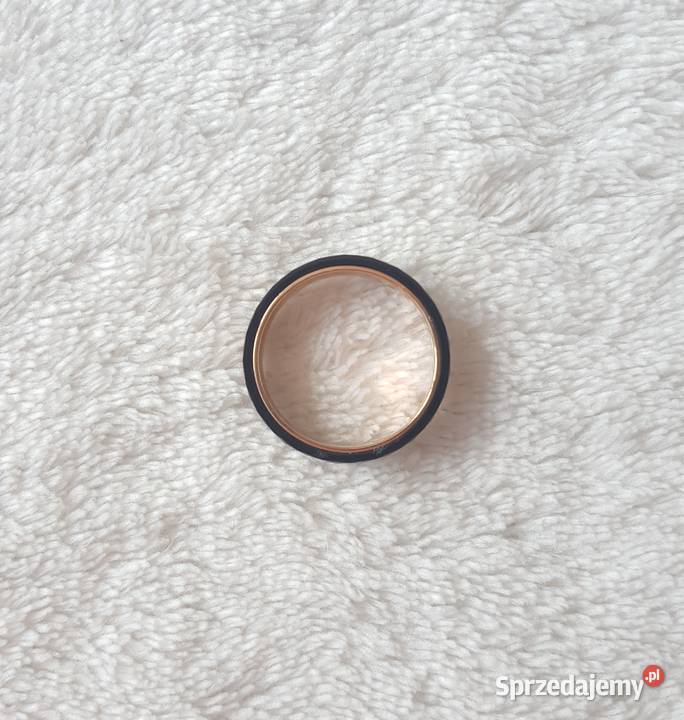 Nowy pierścionek obrączka złoty czarny kolor Szczecin