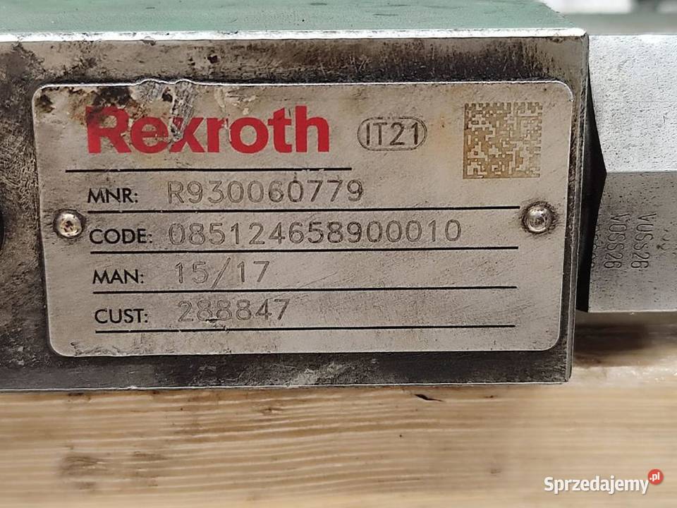 Zawór hydrauliczny R930060779 Rexroth Pozostałe wielkopolskie Wilkowo