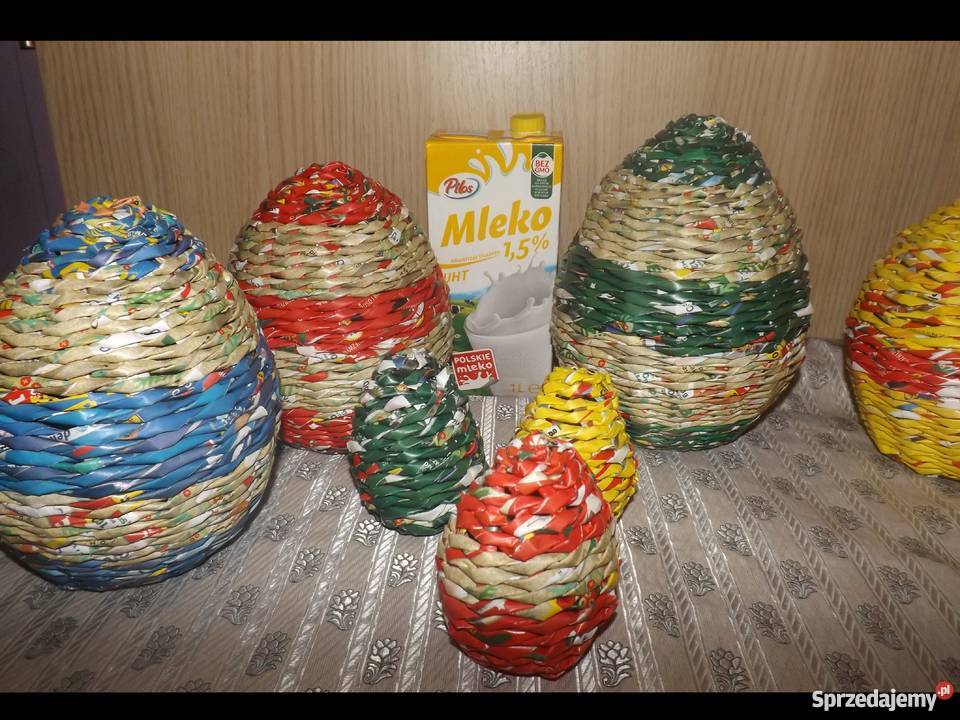 Jajko różne wielkości wiklina papierowa Lublin