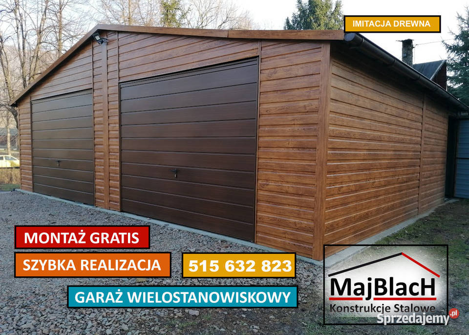 Drewnopodobny Garaż Blaszany Szybka Realizacja Wysokie Mazowieckie