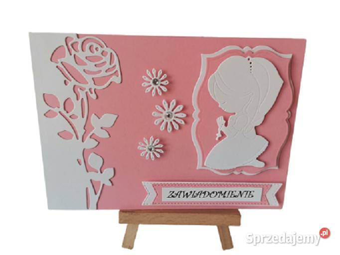 ZAWIADOMIENIA KOMUNIA DZIEWCZYNKA KLĘCZĄCA RÓŻA Poznań