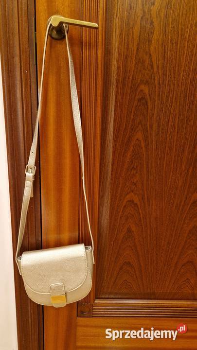 Wizytowa TOREBKA mała złota okrągła ecoskóra 19cm Lublin