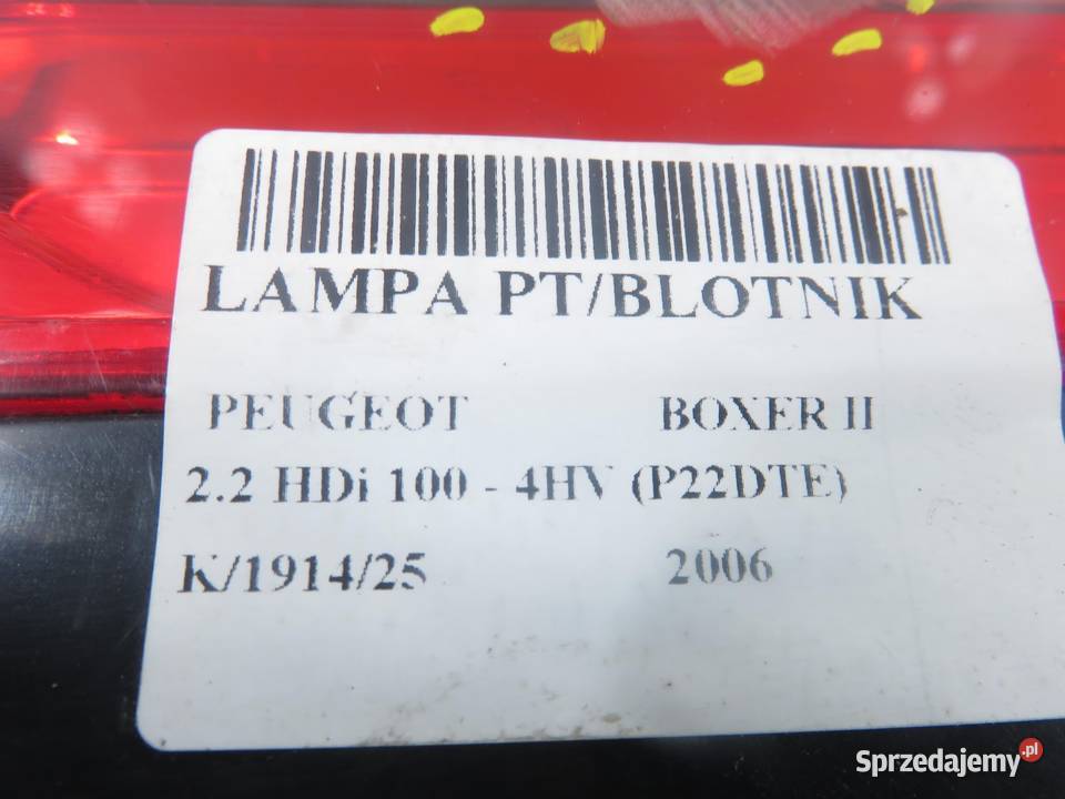 LAMPA PRAWA TYLNA PEUGEOT BOXER II