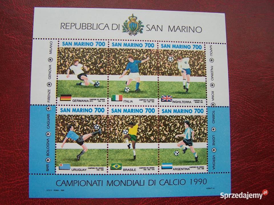 San Marino 1990 MNH Sport Piłka Nożna MŚ Italia 90