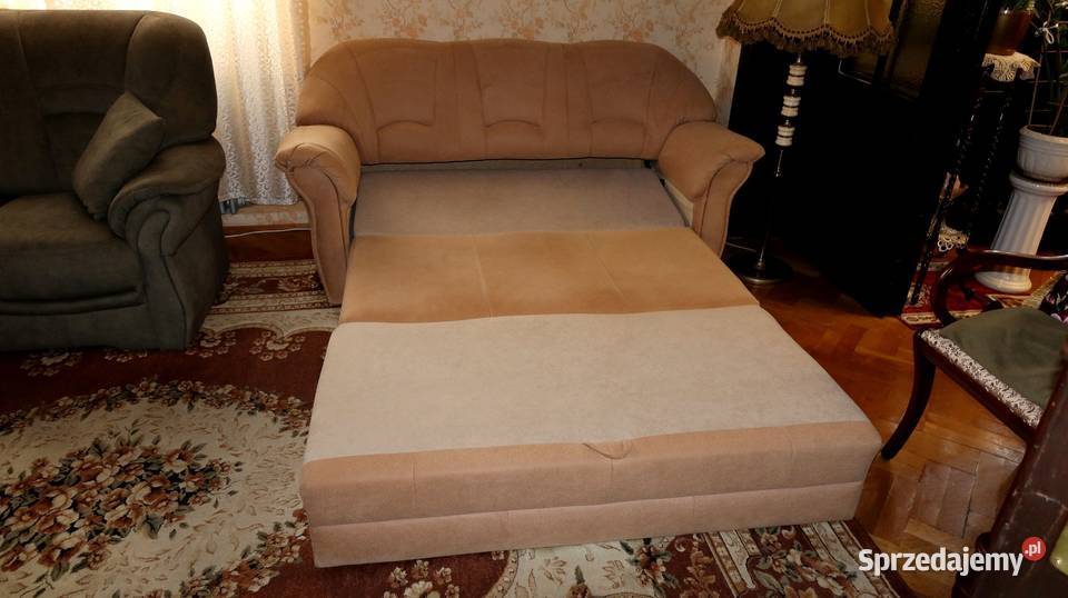 3 Osobowa Sofa Kanapa z Funkcją Spania Pojemnik Ziębice