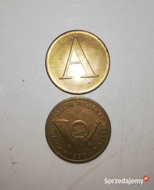 Żetony A i B Mennica Polska Miedź 1990 r Warszawa