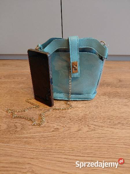 Mała torebka damska listonoszka turkusowa z mazowieckie Warszawa