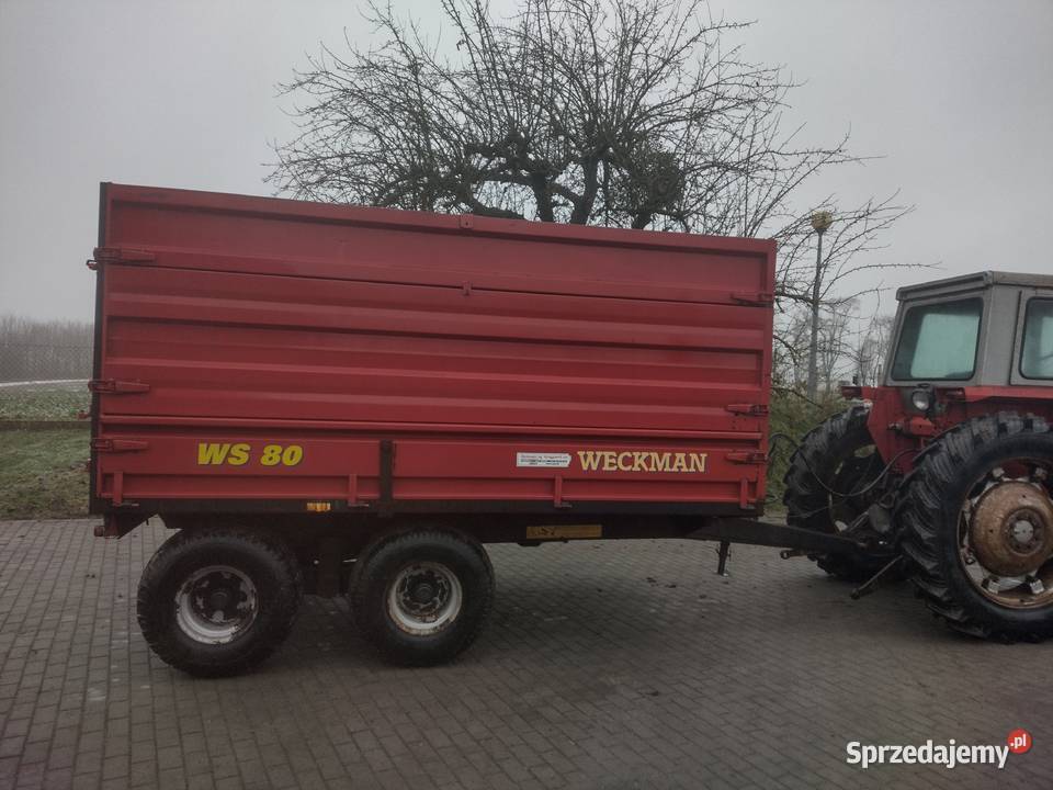 Przyczepa rolnicza tandem 8 ton wywrotka na tył Sośno