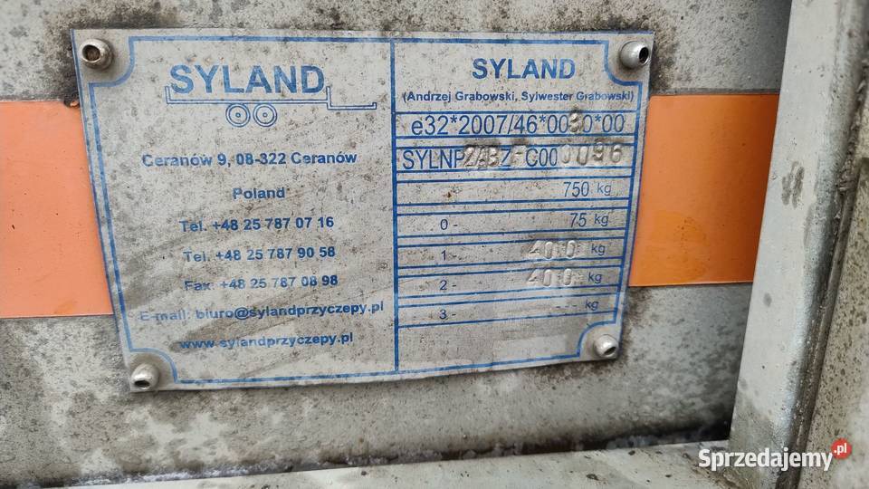 Przyczepa Przyczepka Samochodowa Syland NP2