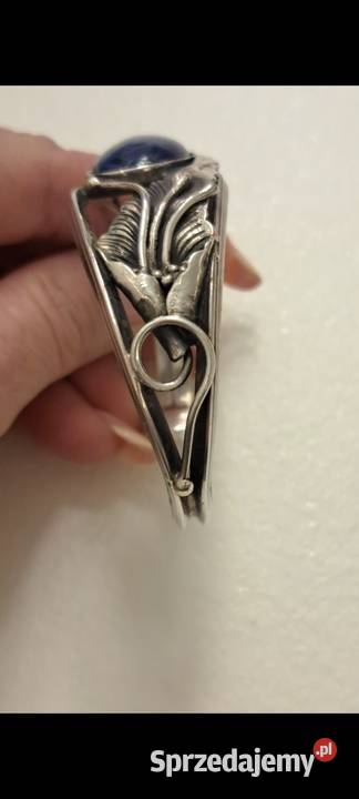 Bransoletka srebrna lapis lazuli Radom