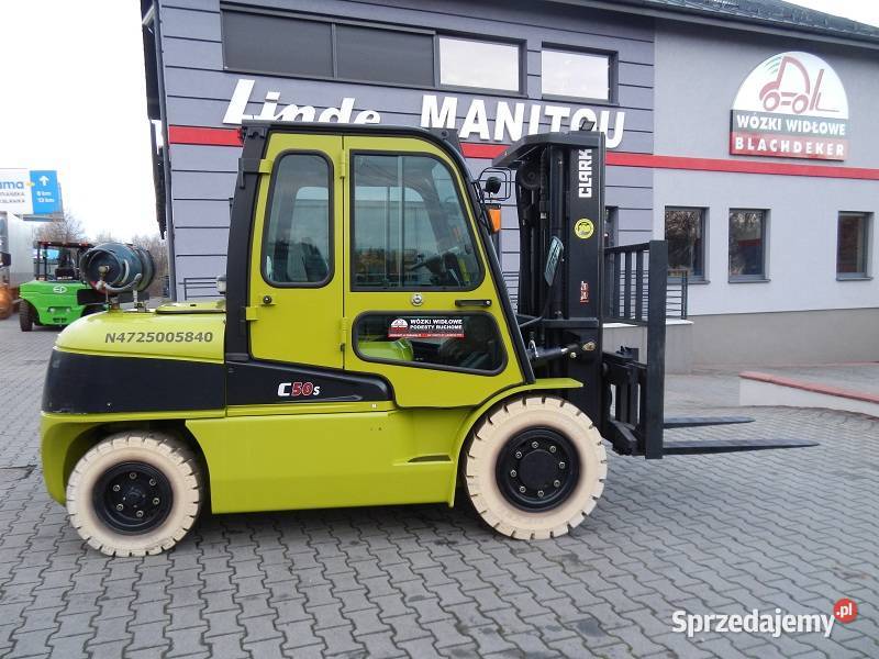 Gazowy wózek widłowy Clark C50SL Triplex 338 mth Mogilany