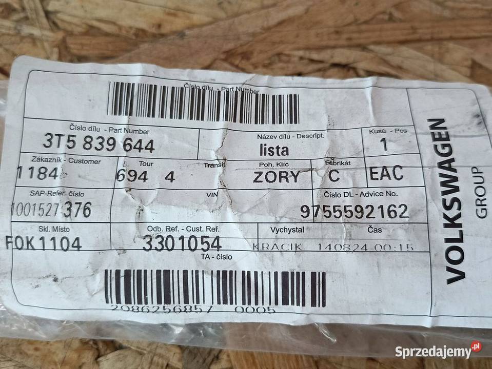 SKODA SUPERB MK2 3T LISTWA OZDOBNA CHROM DRZWI Listwy i nakładki Pleszew sprzedam